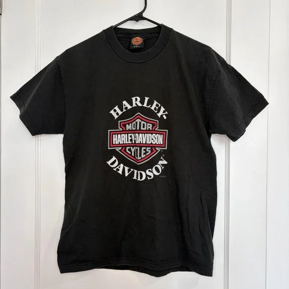 Vintage 90s Harley Davidson motorcycle Graphic T-Shirt - Picture 1 of 13